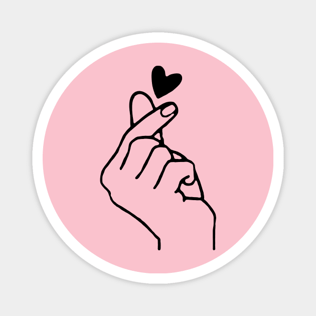 FINGER HEART Magnet by Garangs